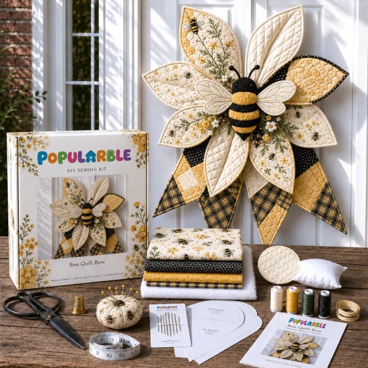 ✝️Last Day 50% OFF- Large Patchwork Bow Sewing Kit (Beginner-Friendly)