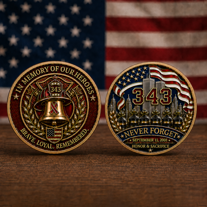 🏆Last Day Promo: 49% OFF!🚒 FDNY 343 Heroes Memorial Challenge Coin