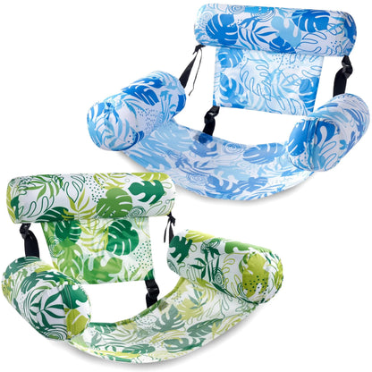 ⚡Hot Sales 49% OFF🔥Inflatable Pool Floats Adult, 2 Packs  Floating Lounge Chairs
