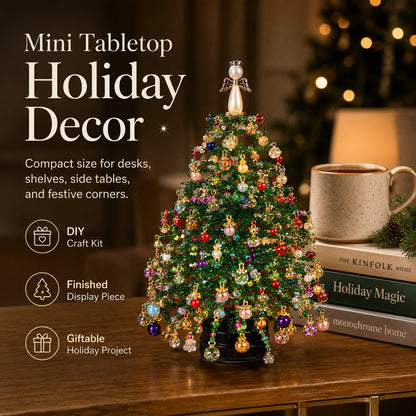 🔥🎁🎄✨ DIY Beaded Christmas Tree Kit – 🎅Create Your Own Sparkling Holiday Decoration