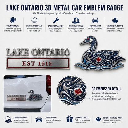 Lake Ontario 3D Metal Car Emblem