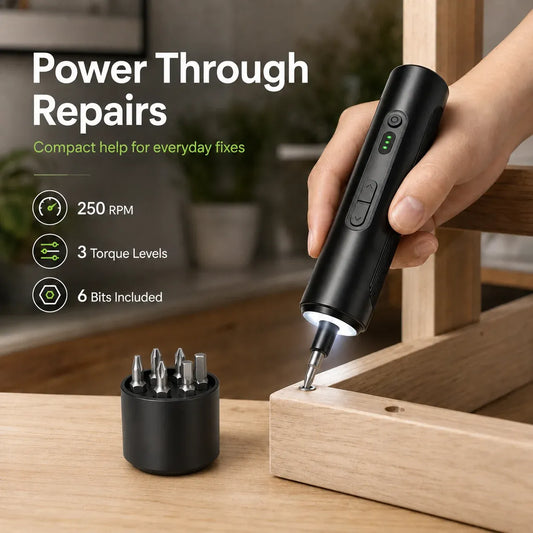 🔥50% OFF - 🔧 14-in-1 Rechargeable Electric Screwdriver — Compact Power for Everyday Fixes