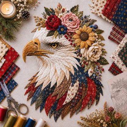 🔥LAST DAY 50% OFF - 🦅Eagle Fabric Art Kit – The Handmade Eagle That Tells Your Story
