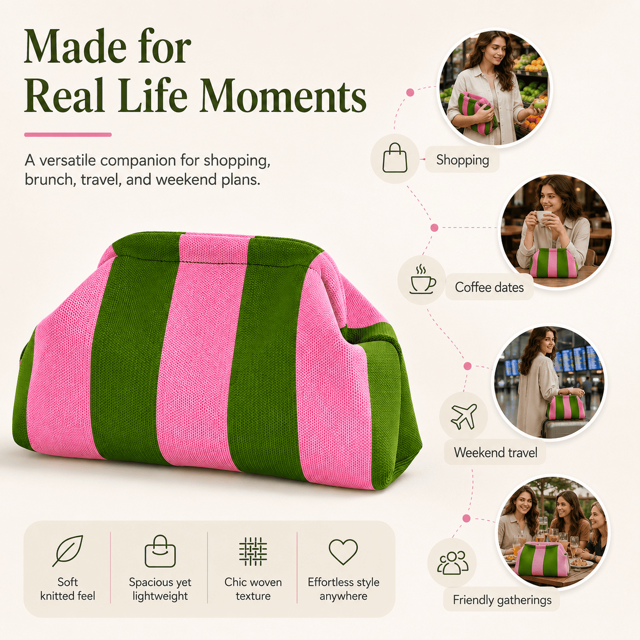💖 Hot Sale 49%OFF💼Lightweight Woven Fashion Handbag