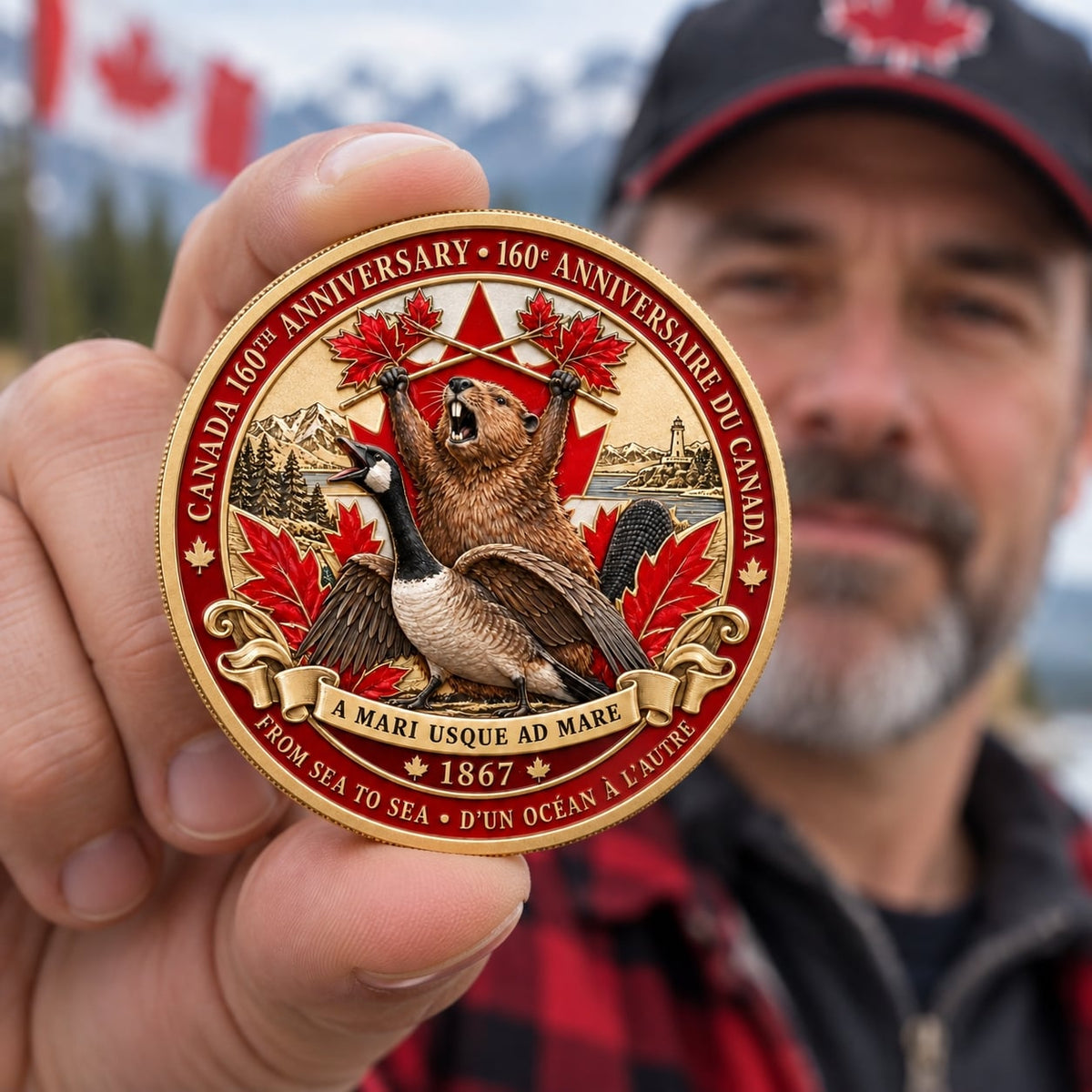 🍁Canada 160th Anniversary “A Mari Usque Ad Mare” Commemorative Coin