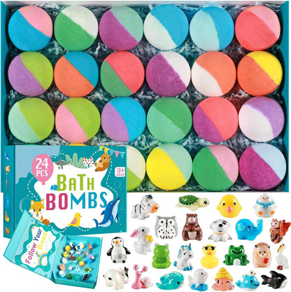 🔥LAST DAY 49% OFF - 🛁 Natural Bath Bombs for Kids with Mega Bubbles & Surprise Inside 🥚✨ Same as in the video