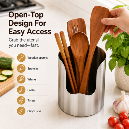 Thickened Stainless Steel Utensil Organizer