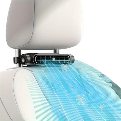 🔥LAST DAY 49% OFF -💨 Dual Turbo Car Seat Fan | USB Plug-in + Independent Switch | Rear Pillow Cooling for Personalized Comfort 🚗❄️
