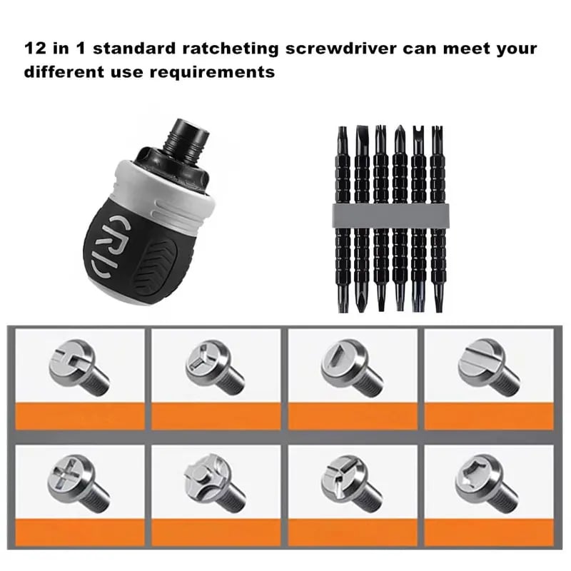 🔧🔧Useful Daily 13-in-1 Short ratchet screwdriver