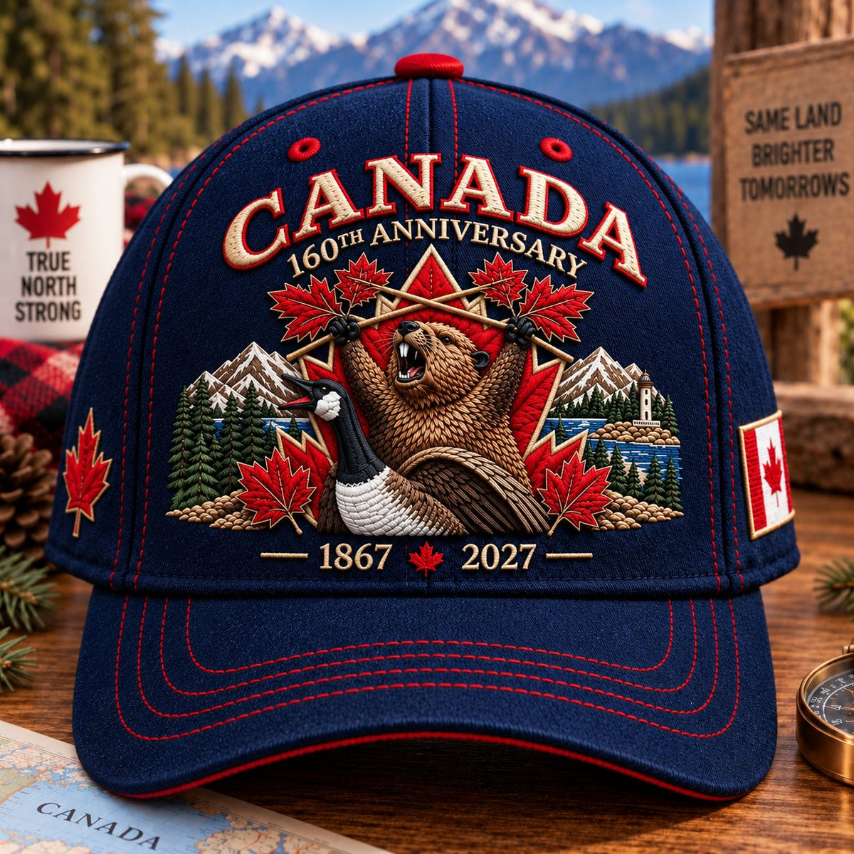🍁 Canada 160th Anniversary 1867–2027 – Premium Embroidered Heritage Cap ✨ 100% Cotton • Detailed Embroidery • Comfortable Fit