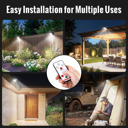 Solar Clip Lights with Motion Sensor,IP65 Waterproof Wireless Security Lighting for Yard