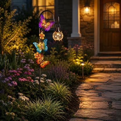 Butterfly Blossom Solar Garden Stake Light