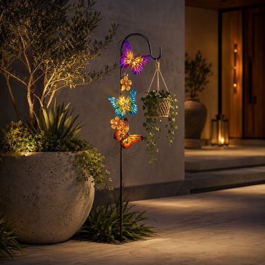 Butterfly Blossom Solar Garden Stake Light