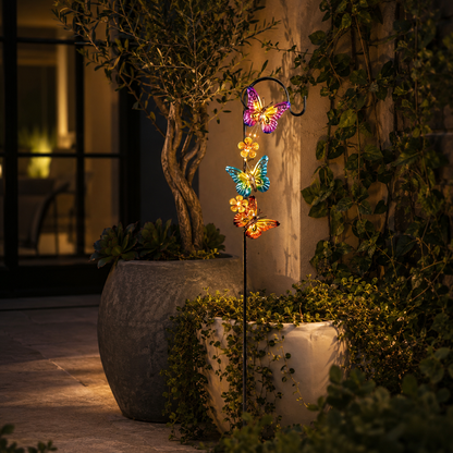 Butterfly Blossom Solar Garden Stake Light