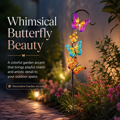 Butterfly Blossom Solar Garden Stake Light