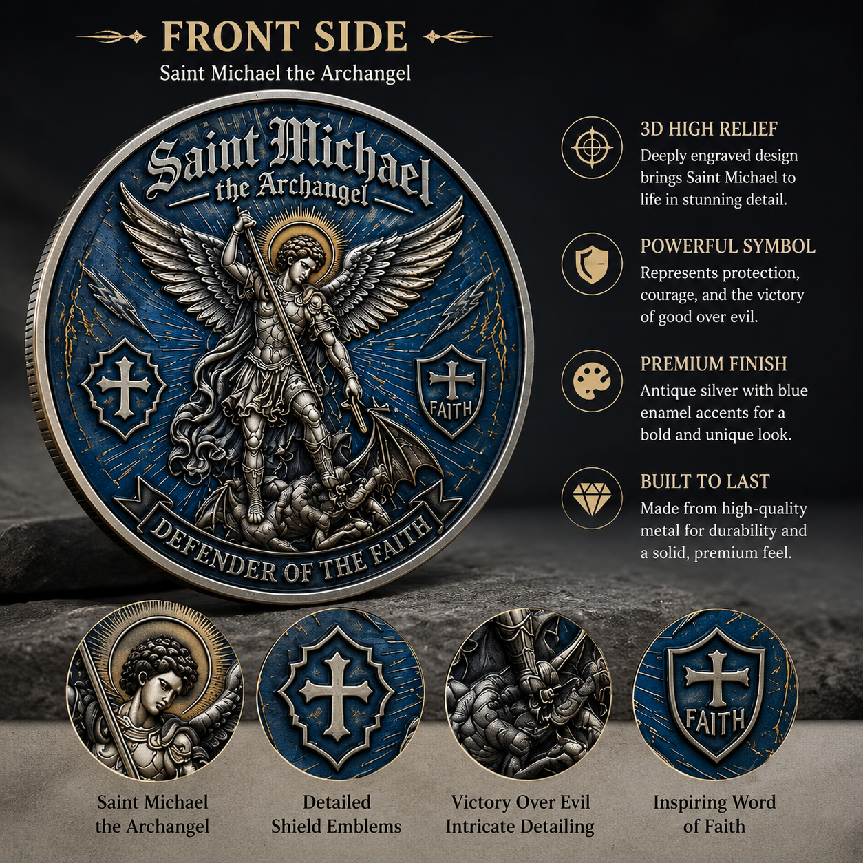 ST. MICHAEL — CARRY A REMINDER OF PROTECTION, COURAGE & FAITH