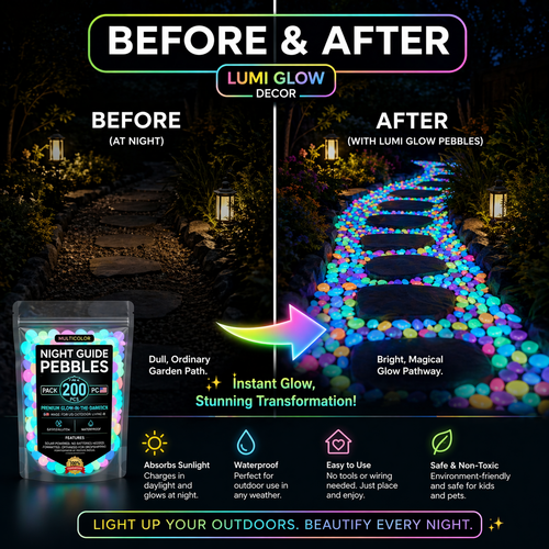 LAST DAY SALE 50%OFF💥🌈Colorful Glow-in-the-Dark Garden Stones