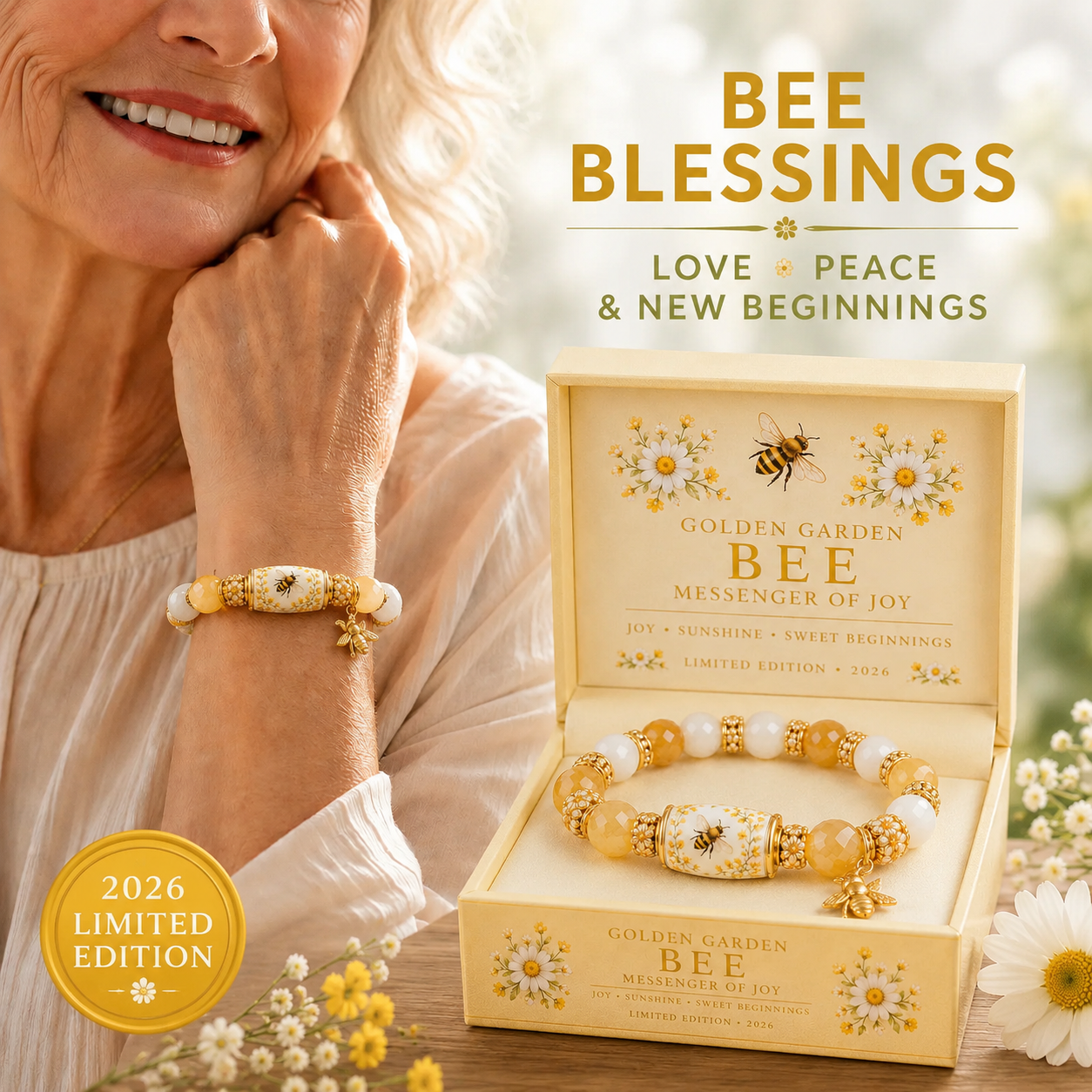 ☀️Warmth, Joy & Brighter Days Ahead 🐝 | 2026 Limited Edition Bee Blessings Bracelet - Only 17 Left