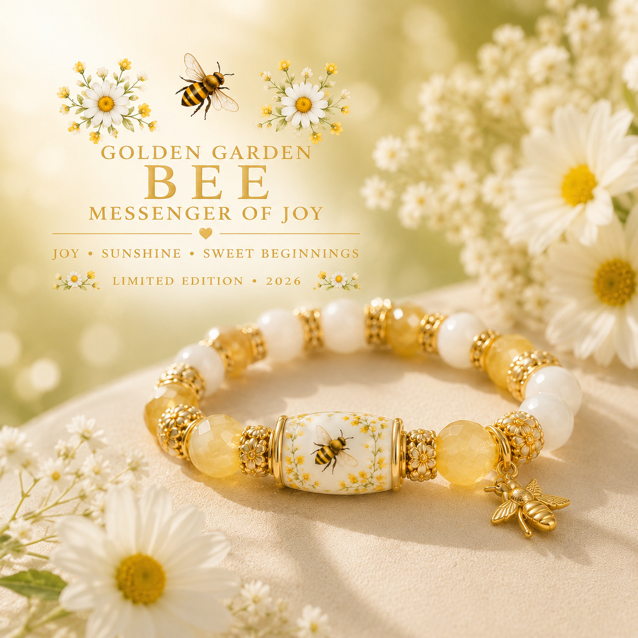 ☀️Warmth, Joy & Brighter Days Ahead 🐝 | 2026 Limited Edition Bee Blessings Bracelet - Only 17 Left
