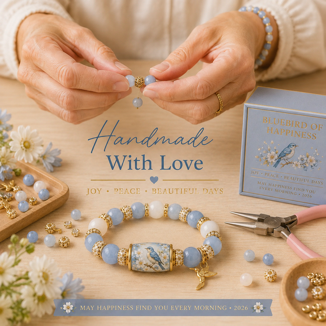 🙏 2026 Limited Edition Bluebird Blessings Bracelet  with Exquisite Gift Box