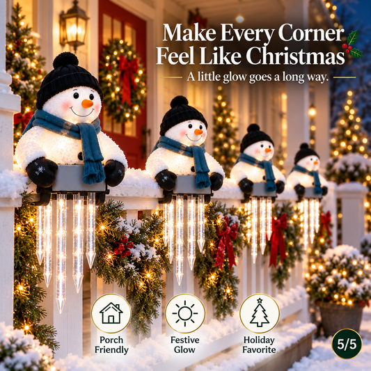 🔥 Today 49% OFF - WinterGlow Snowman Icicle Light Decor