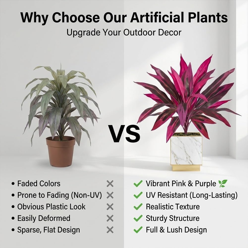 🔥 Last Day: Buy One, Get One Free (Total 2 Plants) — Large, Lifelike Artificial Boston Fern & Dragon Tree