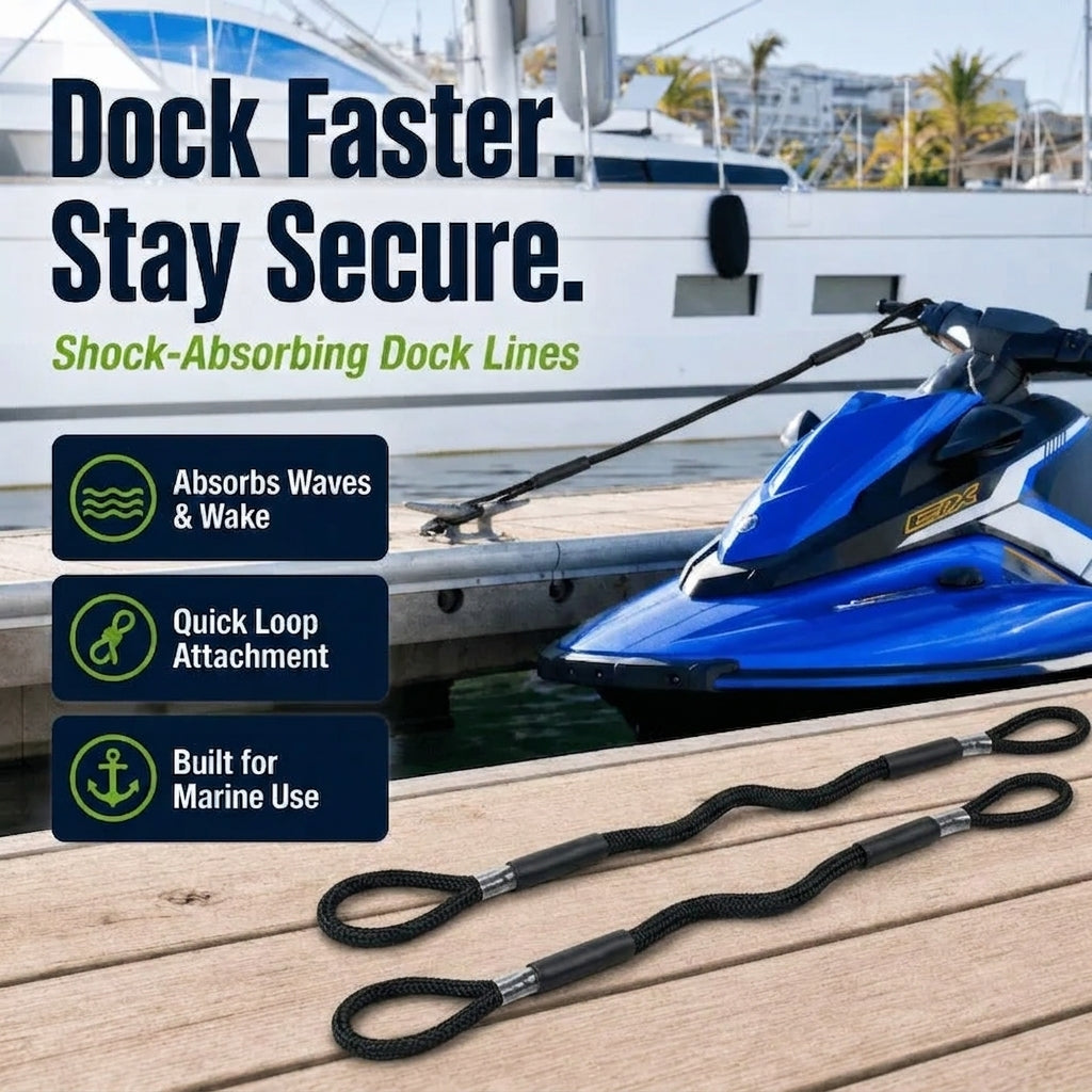 Shock Absorbing Bungee Dock Line