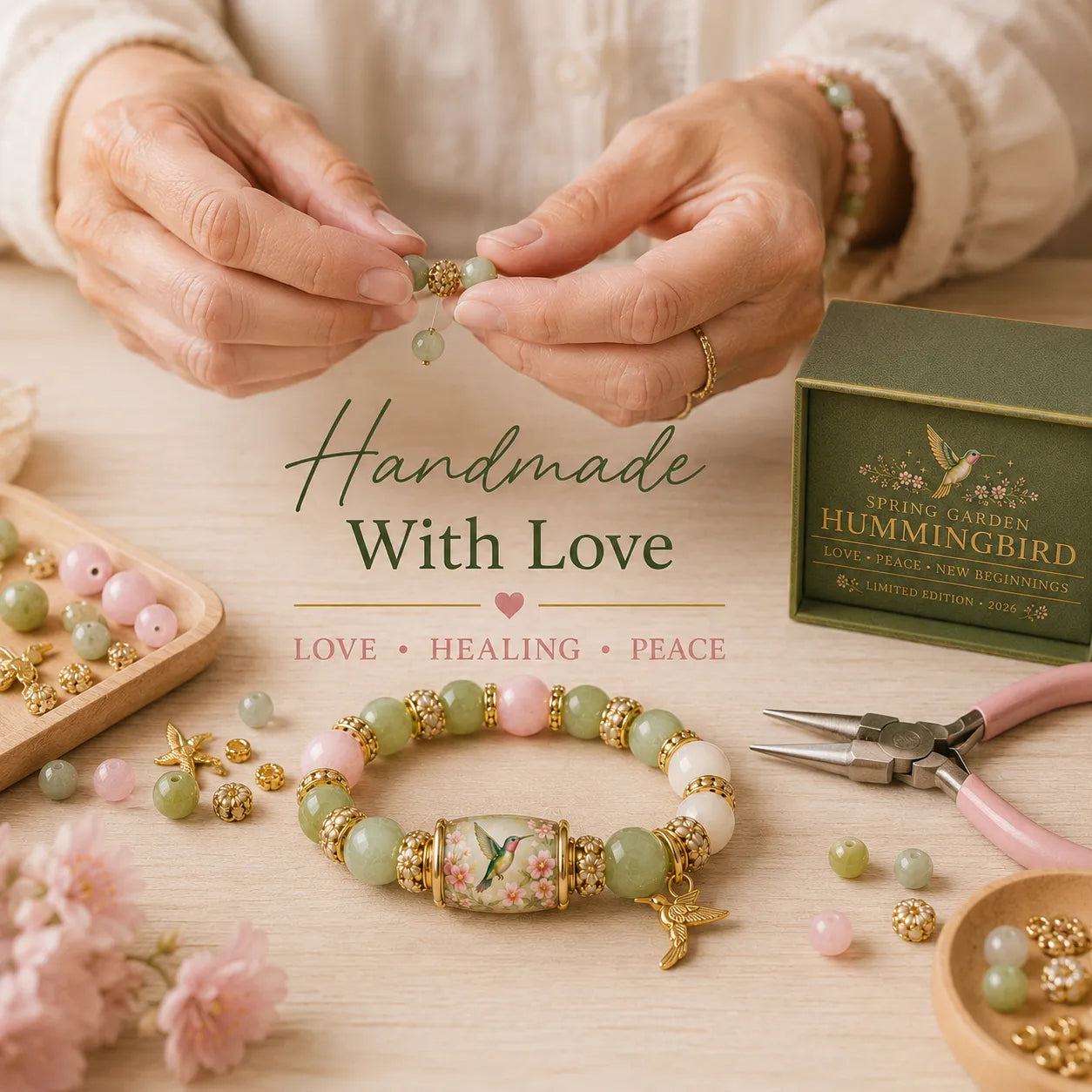 🌿 Love, Peace & Spring Blessings 💖 | 2026 Limited Edition Bracelet