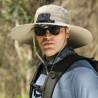 🔥Early Father's Day Sale 60% OFF🧢Wide Brim Solar Fan Outdoor Fishing Hat & USB Charging