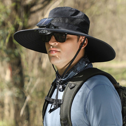 🔥Early Father's Day Sale 60% OFF🧢Wide Brim Solar Fan Outdoor Fishing Hat & USB Charging