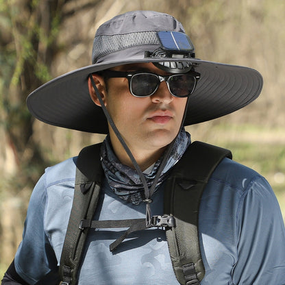 🔥Early Father's Day Sale 60% OFF🧢Wide Brim Solar Fan Outdoor Fishing Hat & USB Charging