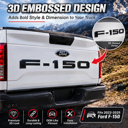 Ford F-150 3D Tailgate Letter Stickers – Stylish Pickup Truck Decals