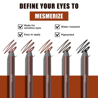 🔥🔥Hot Sale 49% OFF🔥24HR Waterproof Eyeliner Pencil with Built-in Sharpener, Smudge-Proof Long-Lasting Vegan Eye Makeup, Soft Tip Liner for Daily & Party Looks✏️