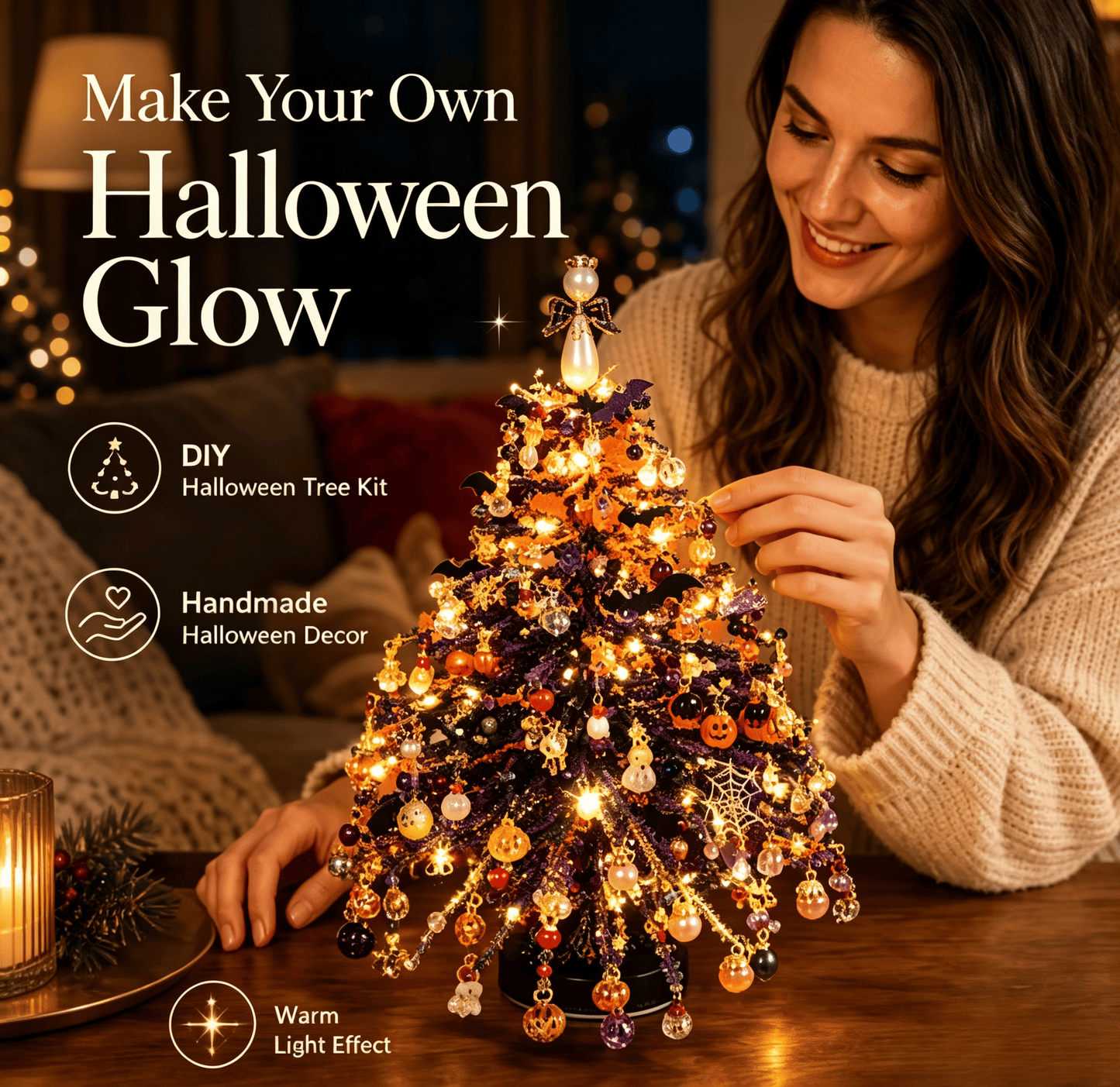 🔥🎁🎄✨ DIY Beaded Christmas Tree Kit – 🎅Create Your Own Sparkling Holiday Decoration