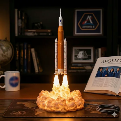 🚀✨ Space Mission Inspired Rocket Lamp – Commemorative Night Light for Dreamers & Explorers