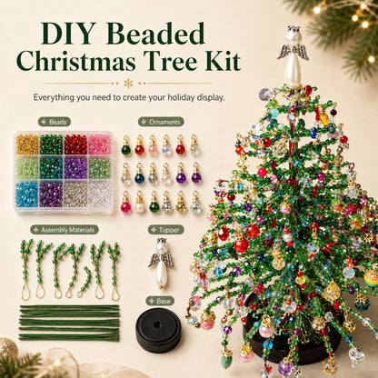🔥🎁🎄✨ DIY Beaded Christmas Tree Kit – 🎅Create Your Own Sparkling Holiday Decoration