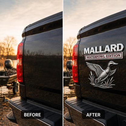 🔥LAST DAY 49% OFF - Mallard Waterfowl Edition Truck Emblem – Chrome Duck Hunter Badge