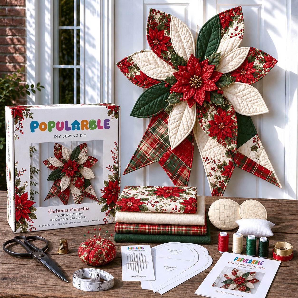 ✝️Last Day 50% OFF- Large Patchwork Bow Sewing Kit (Beginner-Friendly)
