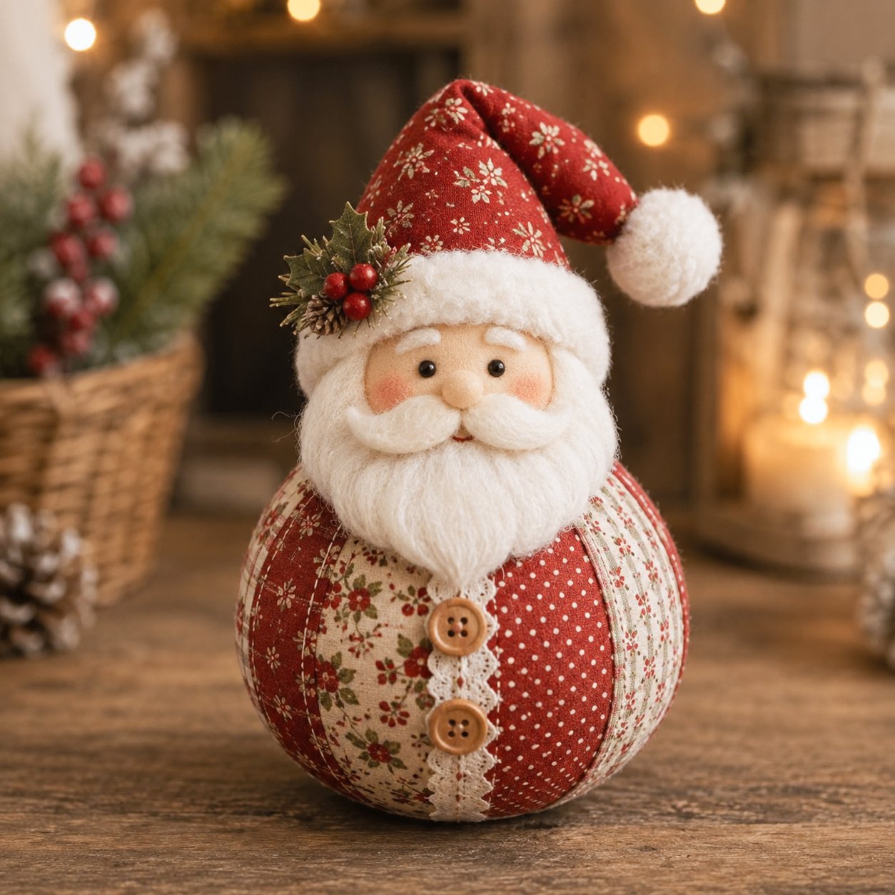 🔥Last Day 49% OFF - 🎄🎅Patchwork Fabric Doll DIY Kit | ✨Create a Cozy Handmade Character for Every Season!