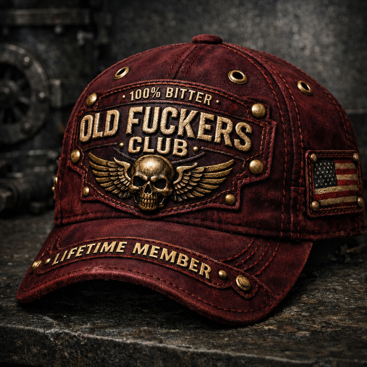 🏆Flash Sale 60% OFF  - ❤️Old Fuckers Club-Handmade Vintage Baseball Cap🎁-BUY 3 FREE SHIPPING