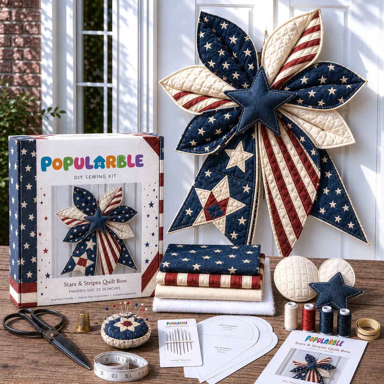 ✝️Last Day 50% OFF- Large Patchwork Bow Sewing Kit (Beginner-Friendly)