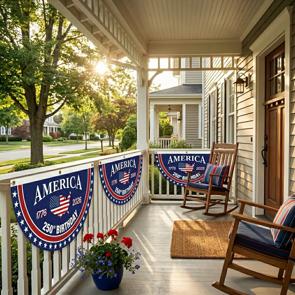 🗽Premium USA 250th Anniversary Nylon Bunting Flag (Embroidered & Sewn)🦅