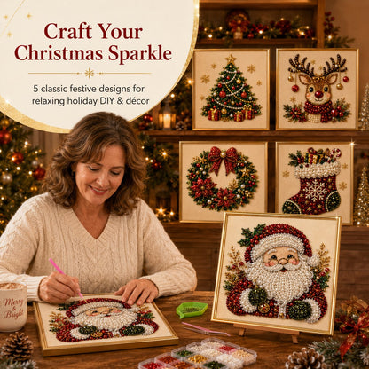 🎄 DIY Christmas Pearl Diamond Painting Art Kit With Frame (📦Buy 2 Free Shipping)