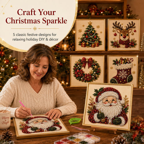 🎄 DIY Christmas Pearl Diamond Painting Art Kit With Frame (📦Buy 2 Free Shipping)