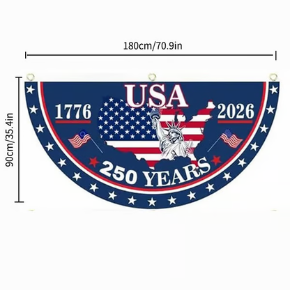🗽Premium USA 250th Anniversary Nylon Bunting Flag (Embroidered & Sewn)🦅