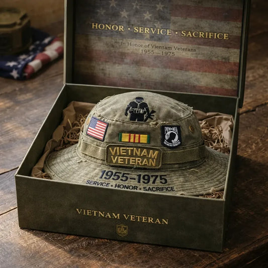 🏆Honor Their Sacrifice — Memorial Day Sale 🇺🇸”🎖️Vietnam Veteran Tribute Boonie Hat – Durable Tactical Outdoor Sun Hat