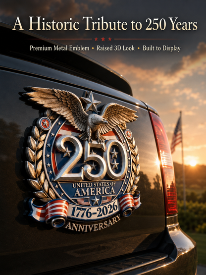 🇺🇸 250th Anniversary United States of America Metal Emblem Celebrate 250 Years of American Pride