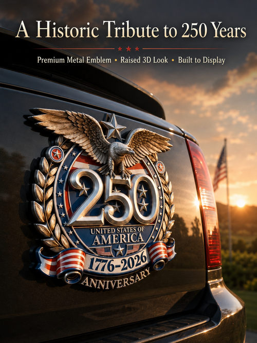 🇺🇸 250th Anniversary United States of America Metal Emblem Celebrate 250 Years of American Pride