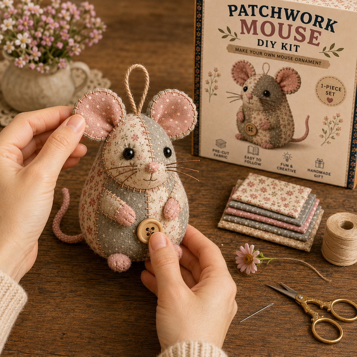Patchwork Mouse 🐭🧵 Patchwork Mouse DIY Kit – Gofair