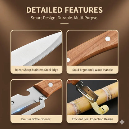 🔪 All-in-One Stainless Steel Peeler 🔥 Razor-Sharp Blade with Bottle Opener 🍎 50K+ SOLD! 🏆